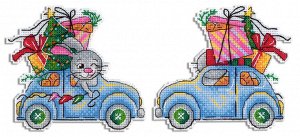 Набор для вышивания крестиком на пластиковой канве Р-855 «Новогоднее путешествие» от торговой марки «Жар-Птица».