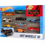 Подарочный набор Хот Вилс / Hot Wheels - Базовые машинки (10 шт.) в ассортименте