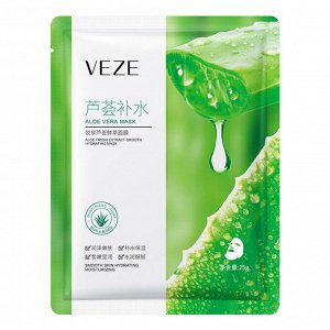 VEZE, Увлажняющая Маска для лица с экстрактом Алоэ Aloe Fresh Extract Smooth Hydrating Mask, 25г