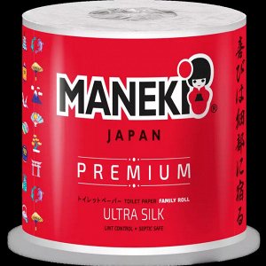 МАNEKI Туалетная бумага трёхслойная RED(красная) 38м 1*10 /100/ TP709H