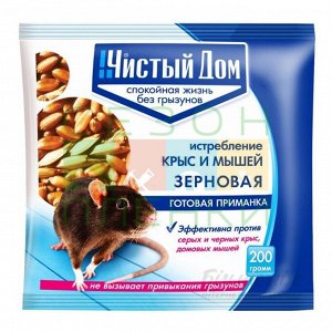 ЧД Зерновая приманка от крыс и мышей Форэт,пакет 200 гр. /50/ арт.03-028