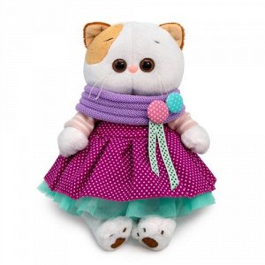 Кошечка Ли-Ли в платье и снуде мягкая игрушка