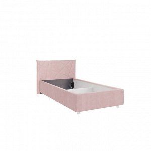 Кровать Бест с ортопедом 900х2000 нежно-розовый (велюр)