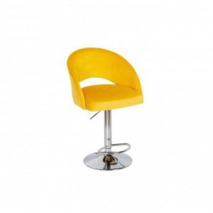 Барный стул Мирелла Аврора 09 желтый велюр/ Хром