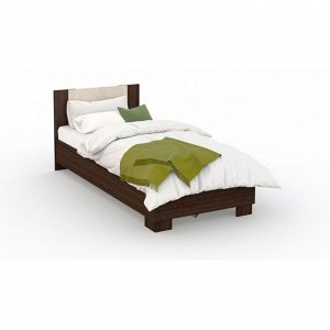 Кровать «Аврора» без ПМ, 90 ? 200 см, со встроенным основанием, цвет венге / дуб молочный