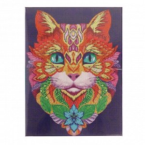 Алмазная мозаика на подрамнике с полным заполнением «Волшебная кошка», 30х40см