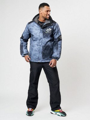 Горнолыжна куртка мужская темно-синего цвета 78601TS