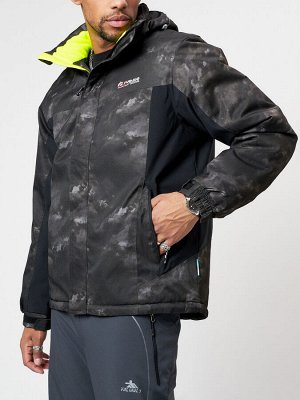 Спортивная куртка мужская зимняя цвета хаки 78018Kh