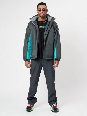 MTFORCE Спортивная куртка мужская зимняя серого цвета 78016Sr