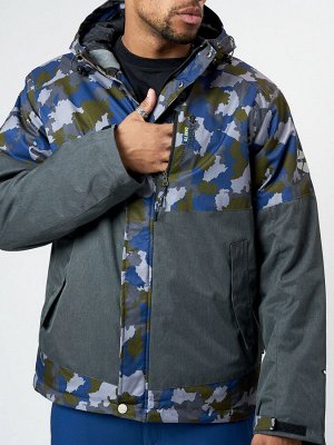 Спортивная куртка мужская зимняя темно-серого цвета 78015TC