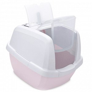 IMAC био-туалет для кошек MADDY 62х47,5х47,5h см, белый/нежно-розовый