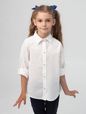 Блузка школьная для девочки, цвет кремовый