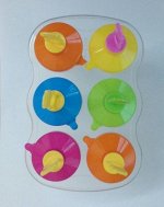 Овальные формы для фруктового льда и мороженого, 6 шт (арт.1106), Акция!
