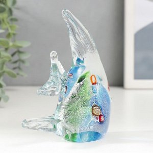 Фигурка стекло «Рыбка многоцветная», под муранское, 3x11x10 см, МИКС