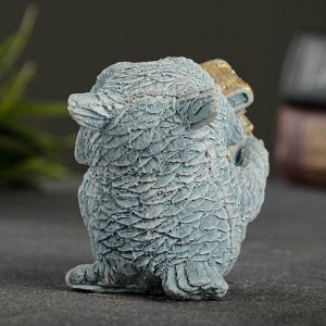 Фигурка гипс «Сова с книгами», серо-голубой, 10x6x6 см