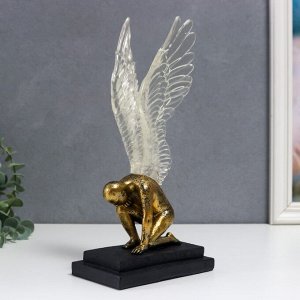 Сувенир полистоун, акрил "Ангел - преклонение" 25,5х11х17 см