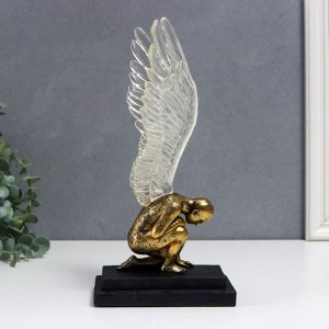 Сувенир полистоун, акрил "Ангел - преклонение" 25,5х11х17 см