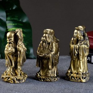 Набор фигур "Три восточных старца" состаренное золото