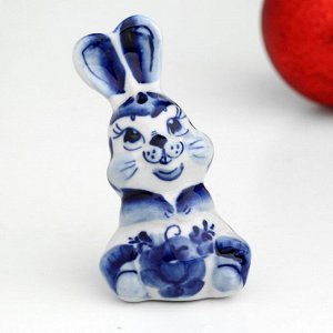 Сувенир "Кролик Федя", гжель, 9х5 см