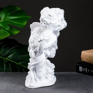 Фигура гипс «Ангел и Фея с розой», белый, 12x26x24 см