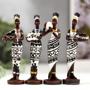 Сувенир "Женщина Африки с блюдом" 15,5x5x4 см, МИКС