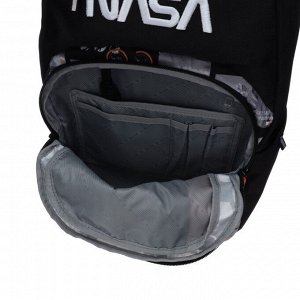Рюкзак молодёжный NASA, 46 х 30 х 18 см, эргономичная спинка, отделение для планшета, серый