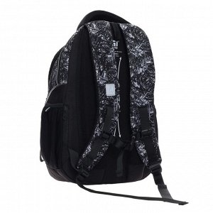Рюкзак молодёжный Kite Education teens, 45 х 32 х 14 см, эргономичная спинка, чёрный/серый