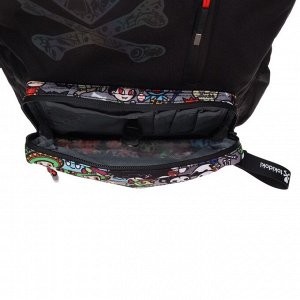 Рюкзак молодёжный Tokidoki, 44 х 29,5 х 15 см, эргономичная спинка, чёрный