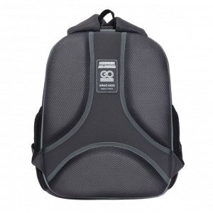 Рюкзак каркасный GoPack Education Goal, 38 х 28 х 15 см, серый
