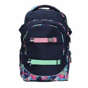 Рюкзак школьный Kite Bright, 42 х 29 х 20 см, наполнение: мешок, пенал, эргономичная спинка, синий/розовый