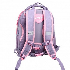 Рюкзак каркасный Kite Education Pretty Girl, 35 х 26 х 13,5 см, фиолетовый/розовый