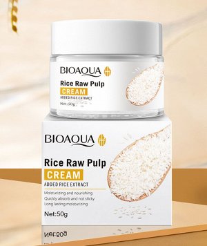Увлажняющий осветляющий крем для лица с экстрактом риса BioAqua Cream Added Rice Extract, 50 гр