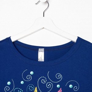 Костюм женский (футболка, бриджи) цвет синий