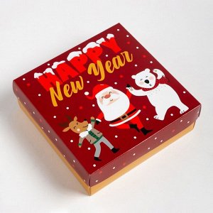 Новогодний подарочный набор KAFTAN Happy NY носки размер 36-39 (23-25 см), бомбочка для ванн