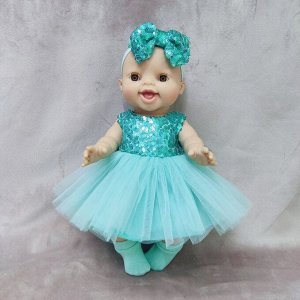 Нарядное платье и повязка на Горди или куклу ростом 33-36 см