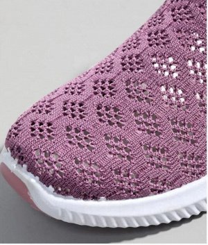 Кроссовки на мягкой подошве из дышащей сетки, фиолетовый
