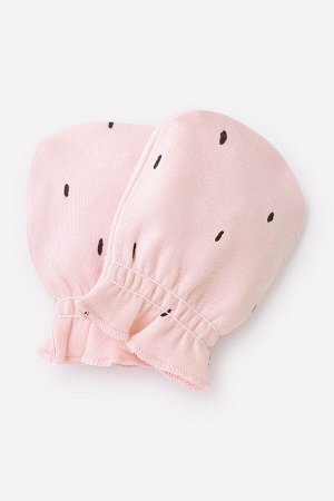 Рукавички(Осень-Зима)+baby (штрихи на бежево-розовом)
