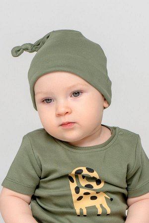 Шапка(Осень-Зима)+baby (зеленый(веселые жирафы))