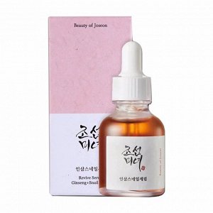 Сыворотка с женьшенем и муцином улитки (30мл) BEAUTY OF JOSEON REVIVE SERUM GINSENG + SNAIL MUCIN (30ml)