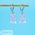Серьги &quot;Bears&quot; розовые