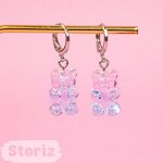 Серьги &quot;Bears&quot; голубые
