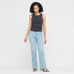 UNIQLO - маечка в рубчик с бюстье - серый