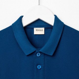 Футболка поло мужская MINAKU: Basic line цвет синий