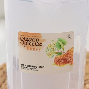 Кувшин мерный Sugar&amp;Spice Honey, 1 л, 16,5x11x14,6 см, цвет прозрачный