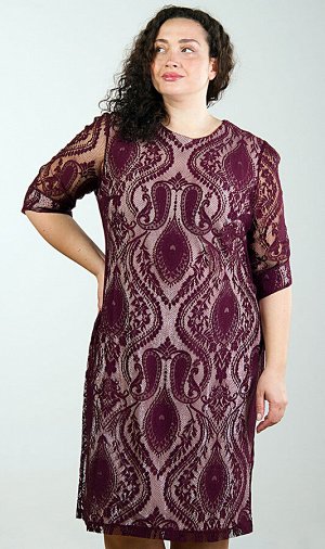 Платье женское гипюровое 253063, размер 50,52,54,56,58,60