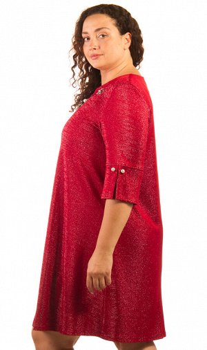 Платье женское с люрексом 253421, размер 48,50,52,54,56