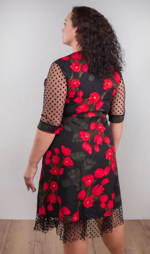 Платье женское с цветочным принтом 252861, размер 50,54