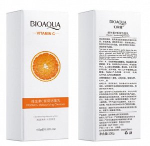 Очищающая увлажняющая пенка для умывания с Витамином С BioAqua Vitamin C Moisturizing Cleanser, 100 гр