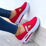 Женские текстильные спортивные сандалии на толстой подошве, цвет красный
