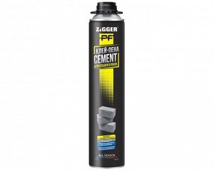 Клей монтажный KimTec "ZIGGER PF" CEMENT клей-пена/пена-цемент 850мл/950г (12 шт/кор)